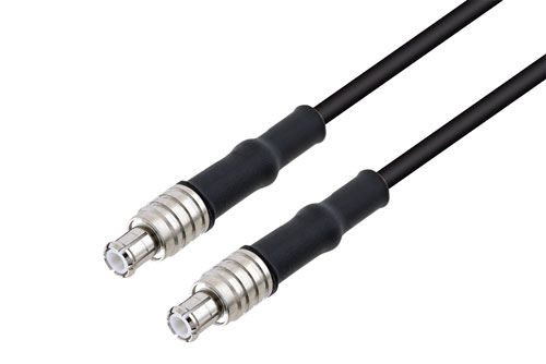 MCX Plug to MCX Plug Low Loss Cable Using LMR-100 Coax with HeatShrink