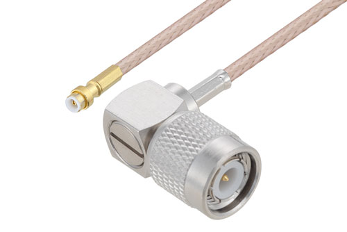 Snap-On MMBX Plug to TNC Male Right Angle Cable Using RG316 Coax