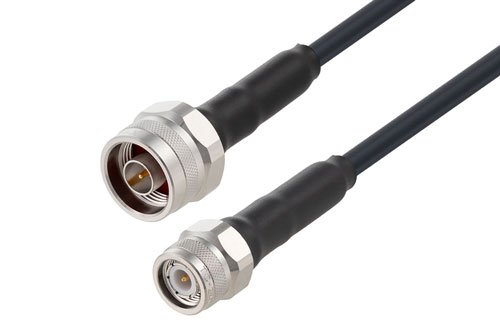 TNC Male to N Male Low Loss Cable 50 cm Length Using LMR-240 Coax