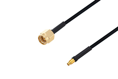 SMA Male to Mini SMP Female Cable 100 cm Length Using PE-SR405FLJ Coax with HeatShrink