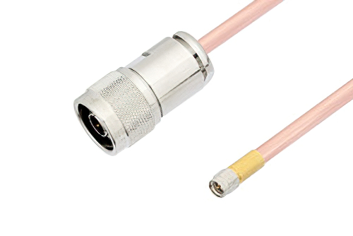 N Male to SMA Male Cable 150 cm Length Using RG401 Coax
