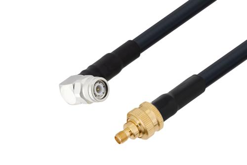 TNC Male Right Angle to SMA Female Low Loss Cable Using LMR-400-UF Coax