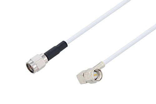SMA Male to SMA Male Right Angle Cable Using RG188 Coax