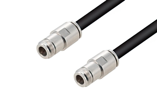 75 Ohm N Female to 75 Ohm N Female Cable 50 cm Length Using 75 Ohm RG11 Coax