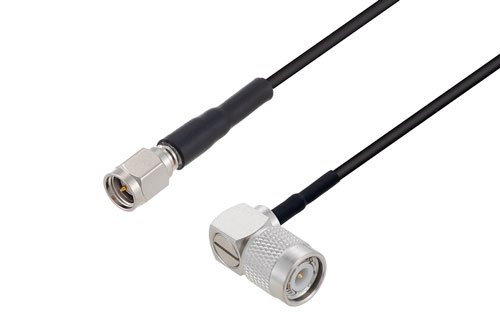 SMA Male to TNC Male Right Angle Low Loss Cable Using LMR-100 Coax