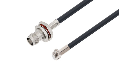TNC Female Bulkhead to MCX Plug Right Angle Low Loss Cable Using LMR-195 Coax