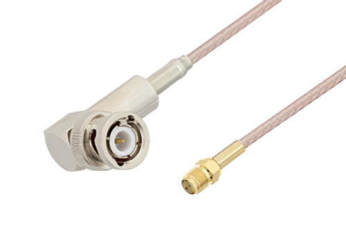 BNC Male Right Angle to SMA Female Cable 200 cm Length Using RG316 Coax