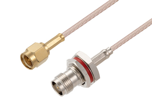 SMA Male to TNC Female Bulkhead Cable 100 cm Length Using RG316 Coax