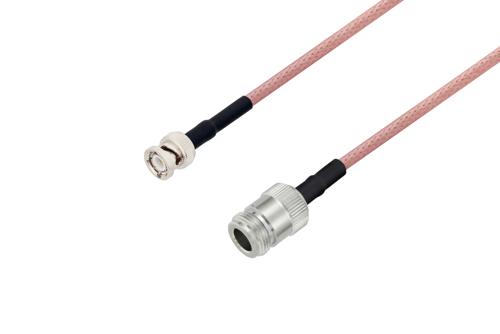 BNC Male to N Female Cable Using RG142 Coax with HeatShrink