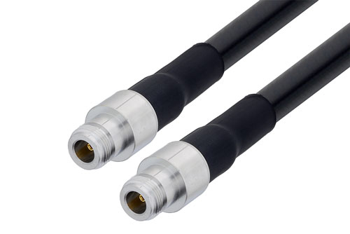 N Female to N Female Low Loss Cable Using LMR-600-DB Coax with HeatShrink, LF Solder