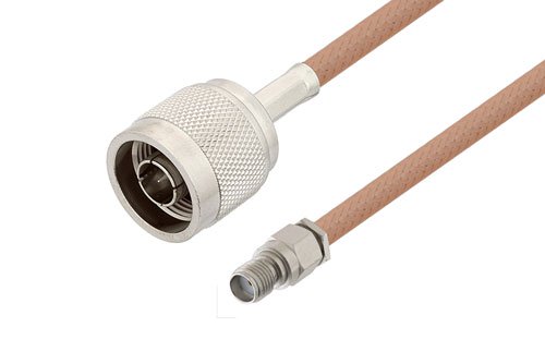 N Male to SMA Female Cable Using RG400 Coax