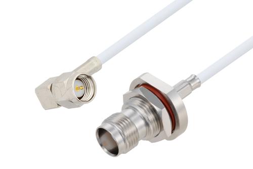 TNC Female Bulkhead to SMA Male Right Angle Cable Using RG188 Coax