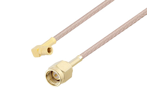 SSMB Plug Right Angle to SMA Male Cable Using RG316 Coax
