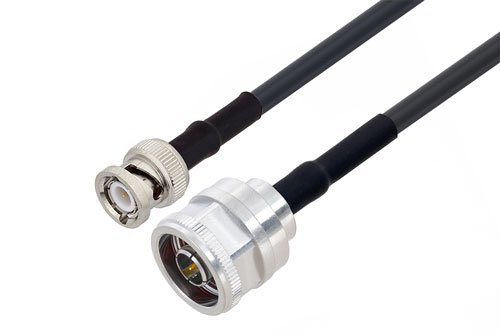BNC Male to N Male Cable Using LMR-195 Coax with HeatShrink