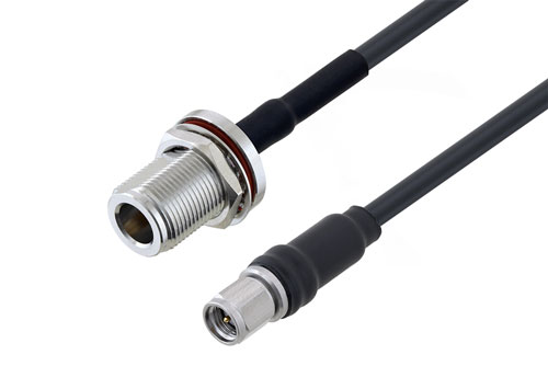 SMA Male to N Female Bulkhead Low Loss Cable Using LMR-195 Coax