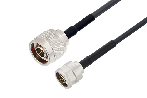 N Male to N Male Cable Using LMR-240-UF Coax with HeatShrink