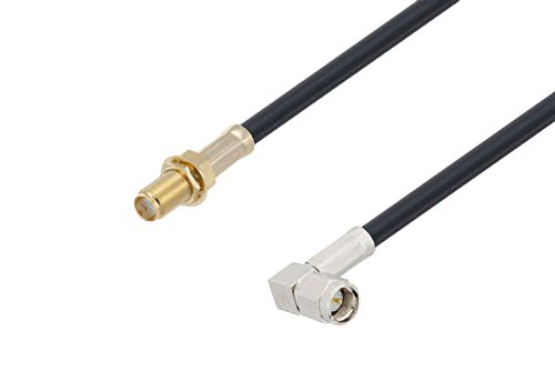 SMA Female Bulkhead to SMA Male Right Angle Cable Using LMR-195 Coax