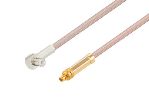 MCX Plug Right Angle to MMCX Plug Cable Using RG316-DS Coax