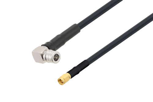 QMA Male Right Angle to SMA Male Cable Using LMR-240 Coax