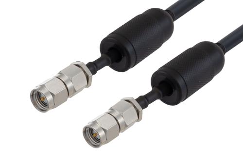 Waterproof IP68 SMA Male (Plug) to SMA Male (Plug) Low Loss Cable Using LMR-195 Coax