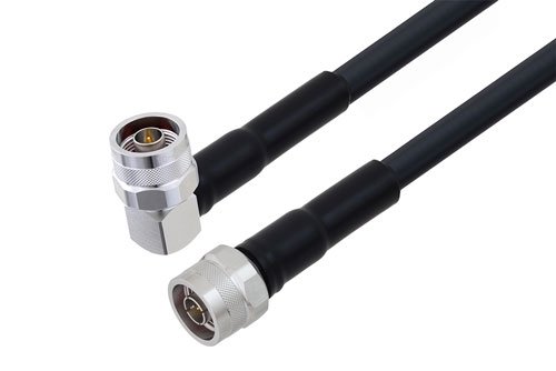 N Male Right Angle to N Male Low Loss Cable Using LMR-400 Coax With Times Microwave Components