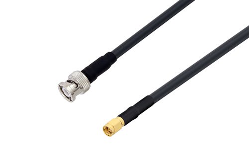 SMA Male to BNC Male Low Loss Cable Using LMR-240-UF Coax