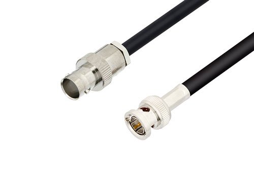 75 Ohm BNC Female to 75 Ohm BNC Male Cable Using 75 Ohm RG59 Coax