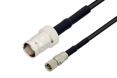 BNC Female to 10-32 Male Low Loss Cable Using LMR-100 Coax with HeatShrink