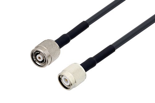 Reverse Polarity TNC Plug to TNC Male Low Loss Cable Using LMR-240 Coax with HeatShrink
