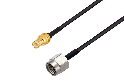 MCX Plug to SMA Male Cable Using PE-SR405FLJ Coax