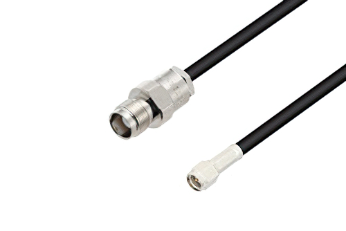 TNC Female to SMA Male Cable 150 cm Length Using 53 Ohm RG55 Coax
