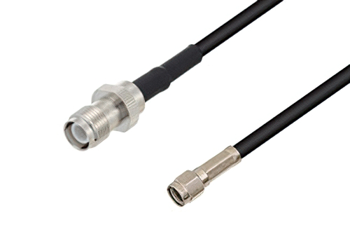 Reverse Polarity TNC Female to Reverse Polarity SMA Male Cable 12 Inch Length Using 53 Ohm RG55 Coax
