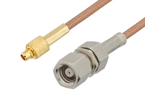 MMCX Plug to SMC Plug Cable 24 Inch Length Using RG178 Coax