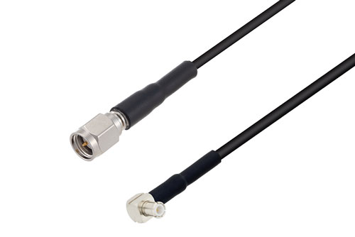 SMA Male to MCX Plug Right Angle Cable Using RG174 Coax