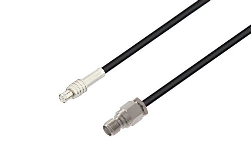 MCX Plug to SMA Female Cable Using LMR-100 Coax , LF Solder