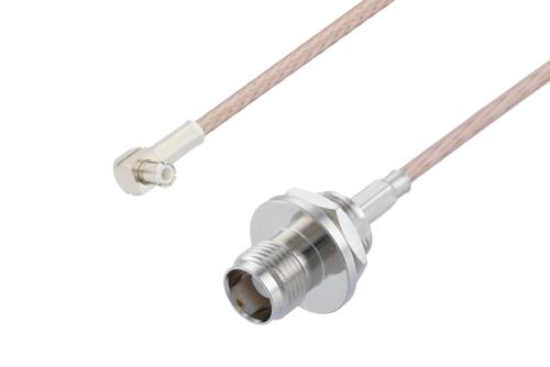 TNC Female Bulkhead to MCX Plug Right Angle Cable Using RG316 Coax