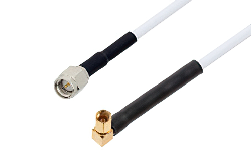 SMA Male to SSMC Plug Right Angle Cable 48 Inch Using RG188-DS Coax