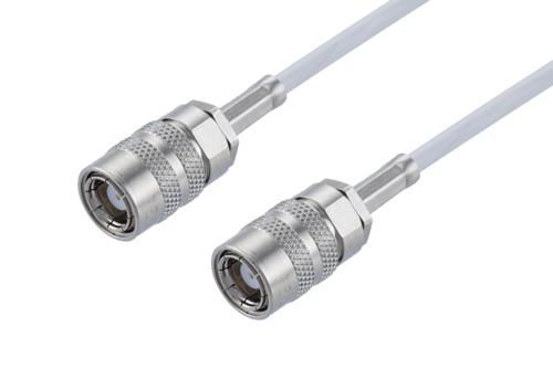 75 Ohm SMB Positive Snap Plug to 75 Ohm SMB Positive Snap Plug Cable Using 75 Ohm RG187 Coax, LF Solder