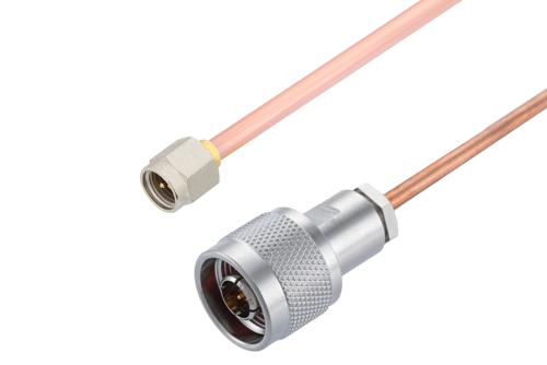 N Male to SMA Male Cable Using RG402 Coax