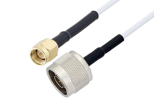 N Male to SMA Male Cable Using RG188 Coax with HeatShrink