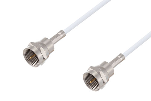 75 Ohm F Male to 75 Ohm F Male Cable Using 75 Ohm RG187 Coax