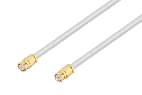 SMP Female to SMP Female Cable Using Tinned RG405 Coax , LF Solder