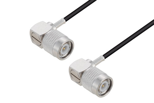 TNC Male Right Angle to TNC Male Right Angle Low Loss Cable Using LMR-100 Coax