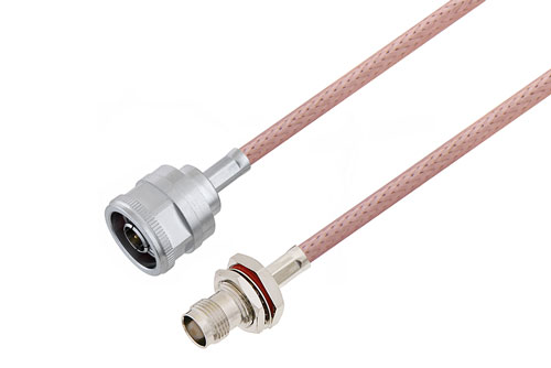 TNC Female Bulkhead to N Male Cable Using RG142 Coax