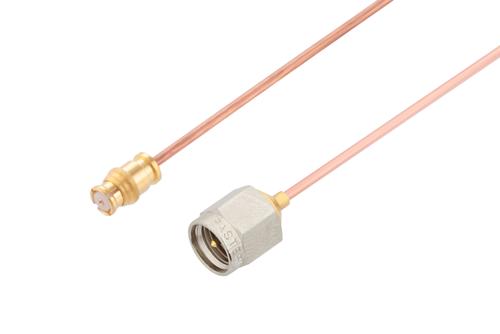 SMP Female to SMA Male Cable Using PE-047SR Coax