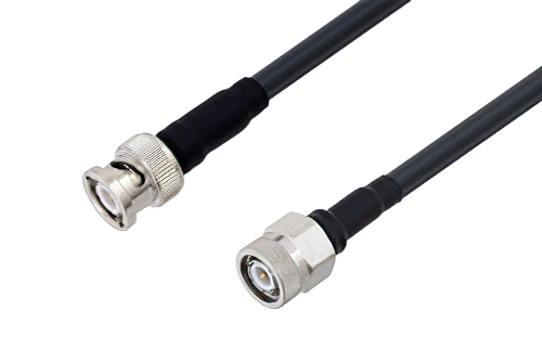 BNC Male to TNC Male Cable Using LMR-240-DB Coax with HeatShrink