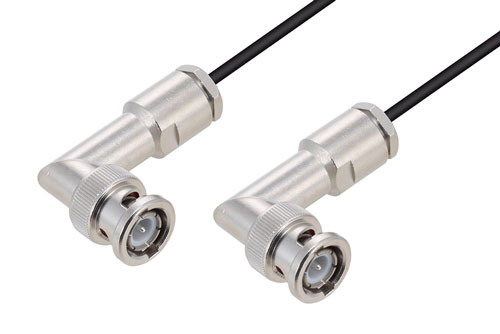 BNC Male Right Angle to BNC Male Right Angle Cable Using RG174 Coax
