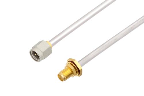 SMA Male to SMA Female Bulkhead Cable Using Tinned RG402 Coax