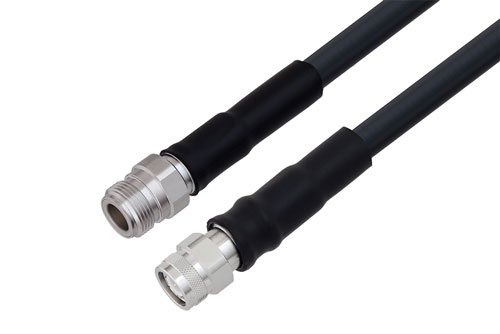 N Female to TNC Male Low Loss Cable Using LMR-400-UF Coax With Times Microwave Components