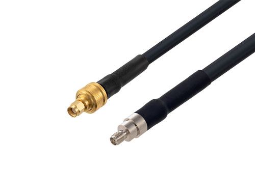 Reverse Polarity SMA Plug to Reverse Polarity SMA Jack Low Loss Cable Using LMR-400 Coax with HeatShrink